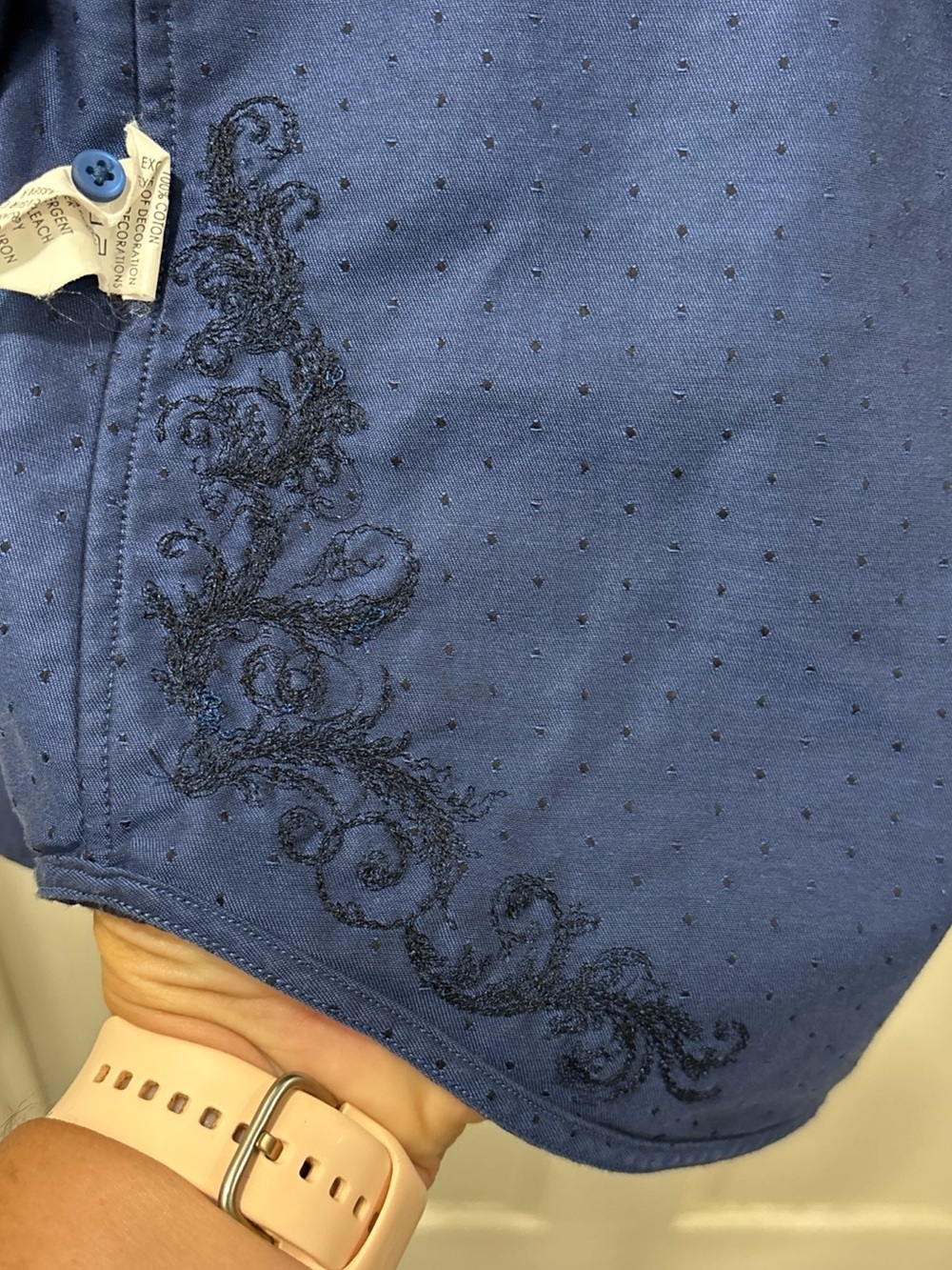 Robert Graham Men’s Reversible Button Down Shirt Size Large Blue 100% Cotton EUC - Picture 9 of 13